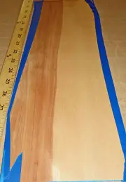 Red Birch wood veneer 6" x 17" raw no backing 1/42" thickness flexible roll