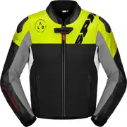 Spidi DP-Progressive Hybrid, leather- textile jacket , color: Black/Neon-Yellow/White/Grey , size: 56