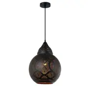 MARRAKESH Pendant Lamp Light Interior ES Black Bell OD300mm with Gold
