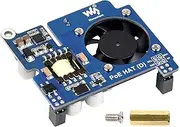 Power Over Ethernet HAT (D) for Raspberry Pi 4B/3B+, PoE HAT with Cooling Fan, IEEE 802.3af-Compliant,5V 2.5A PoE Power Output,Compatible with Raspberry Pi 4B/3B+ Official Case