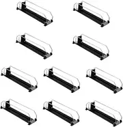 MUCKLILY 10pcs Refrigerator Can Dispenser Pusher Tray Rack Easy Install Beverage Shelf Organizer