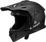 LS2 MX708 Fast II Solid Motocross Helmet, black, Size XL for Men