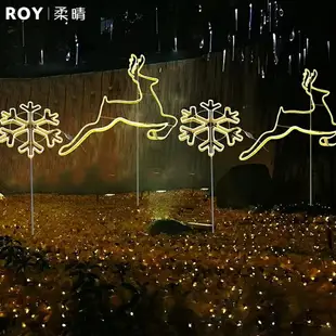 節日造型燈LED雪花圖案燈圣誕飛鹿動物燈廣場公園亮化景觀裝飾燈