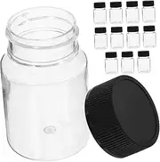 iplusmile 50ml Plastic Sample Bottles 12 Pack Empty Bottles with Wide Mouth Leakproof for Travel Laboratory