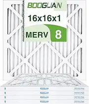 BOOGUAN Filters 16X16X1 MERV 8 Air Filters Pleated HVAC AC Furnace Filters 4 Packs