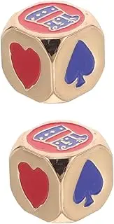 Totority 2pcs Fun Zinc Alloy Dice Heart Multi Sided Dice for Fun and Education Games Board Game Props for Tarot Astrology and Divination Activities