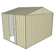 Build-a-Shed 3.0 x 2.3 x 2.3m Gable Single Sliding Side Door Shed - Cream