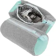 Laundry Bag for Shoes 2 Pcs Shoe Cleaning Bag for Washing Machine Reusable Washable Shoe Bags Portable Shoe Laundry Wash Bag Zipper Sneaker Cleaning Bag for Washing Machine All Shoes, Grey