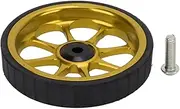 ALUMINUM ALLOY RUBBER TIRE FOLDING BIKE EASY WHEEL WITH LARGE BEARING FOR BROMPTON 3SIXTY 82MM WIDENED (Gold)