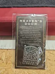 Rare Heaven's Door Whiskey Pinback Bob Dylan Bourbon Black Buffalo Ironworks