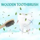 10Pcs Bamboo Charcoal Toothbrushes Soft Bristles Eco Friendly Oral Care Trav GRS