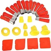 Ciieeo 1 Set Glue Sealant Nozzle Cap Tips for Silicone Caulk Tube Tips Glue Dispenser Cones Nozzles Caulking Nozzle Caulk Tool Kit Caulking Applicator Tips Glue Nozzle Stainless Steel