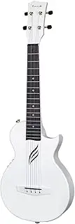 Enya Nova UE Electric Pro Tenor Carbon Fibre Ukulele AcousticPlus Pickup White