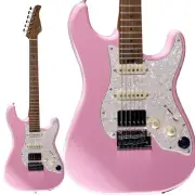 Mooer Gtrs S801 Pink Electric Guitar Roasted Maple Fingerboard Built-In Effect