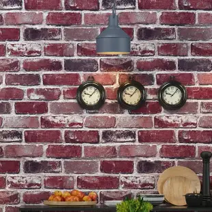 復古懷舊3D立體仿磚紋磚塊磚頭墻紙餐廳咖啡館酒吧網咖紅磚壁紙