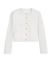 jacket with pure collar in soft lambskin FR40 light white