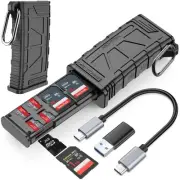 High-Speed SD Card Reader, 2-in-1 SD/Micro SD Card Holder & Reader, USB 3.1 T...