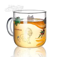 在飛比找蝦皮購物優惠-獅子王圖案高硼硅 玻璃杯 單層帶手柄 咖啡杯 水杯