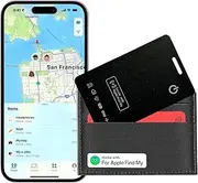 1-Pack Wallet Tracker Card, Ultra-Thin Luggage Tracker with Keyring Hole, Works with Apple Find My (iOS only), Item Locator for Wallet, Keychain, ID Card and More, Wireless Charging