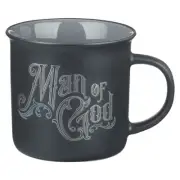 Ceramic Camp Style Scripture Coffee & Tea Mug for Men: Man of God -