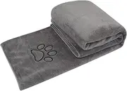 SUNLAND Pet Towel Super Absorbent Pet Bath Towel Microfiber Dog Drying Towel for Small, Medium, Large Dogs and Cats 30Inch x 50Inch
