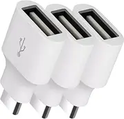 pluX USB C to USB Adapter 3 Pack,USBC Male to USB A Female 3.0 OTG Adapter,Type C Thunderbolt 4 5 Converter for iMac,MacBook Pro Air,Apple iPhone 16 15,iPad,Microsoft Surface,Samsung Galaxy S24