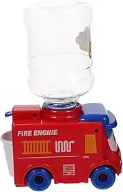 MOLUCKFU Mini Fire Engine Water Dispenser Lightweight and Portable Water Cooler Plaything for Cartoon Design Educational Fun Drinking Fountain for Imaginative Play