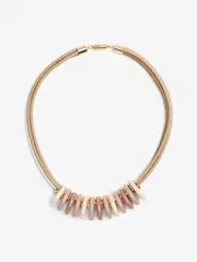 Latte Oval Beads Necklace