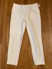 NWT John Mark Indigo Girl White Ankle Stretch Pants L $109