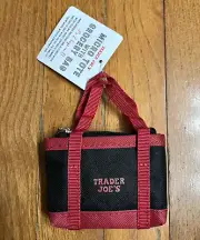 ~ NEW! Trader Joe's Micro Tote with Grocery Bag Red Reusable Bag