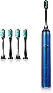Electric Toothbrush for Adults with 4 Brush Heads Rechargeable Smart 5 Speed Timer Ipx7 Waterproof Electric Toothbrush,A