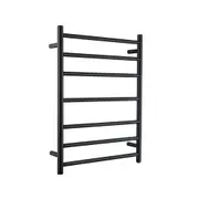 Decaura 7 Rungs Electric Heated Towel Stainless Steel Round Rack Warmer Black
