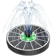 Solar Fountain White Lights Glass, 3.5W Solar Water Fountain with 2200 mAh Ba...
