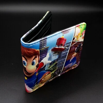 Cute Super Mario Bros Purse Short Bifold Fashion Leather Wallet S1