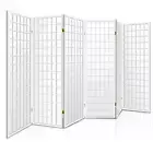 Artiss Room Divider Screen Wood Timber Dividers Fold Stand Wide White 6 Panel