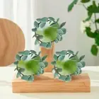 3pcs Simulation Green Leaves Napkin Holder Metal Napkin Buckles Dinner Table