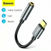 Baseus USB Type C to 3.5mm AUX Headphone Adapter Type-C Jack Earphones Cable