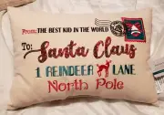 Ashland Christmas Pillow, Addressed To Santa Clause, From The Best Kid