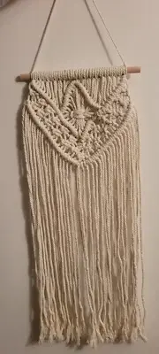 Handmade Boho Cream Macrame Wall Hanging