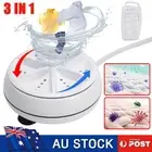Ultrasonic Portable Washing Machine Mini Turbine Washer USB For Travel Camping .