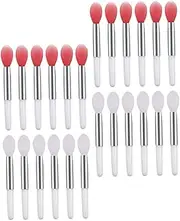 GLEAVI 24Pcs Translucent Lip Balm Lip silicone lip brush applicator lip brush foundation brush lip wands makeup lipstick lip applying tool Miss lip liner brush Silica gel mini