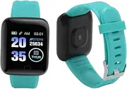 116 Plus Smart Watch for Men Women with 1.3 Inch TFT Color Screen, Fitness Watch with Step Counter, Calories, Exercise Mode, Call Reminder, Message Reminder, Calculator, Alarm (Light Blue)
