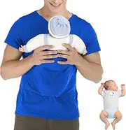 Kangaroo Shirt for Dad and Baby, Mens Kangaroo Baby Carrier Shirt,Baby V Neck Short Sleeve Kangaroo T Shirt