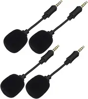 FRCOLOR 4PCS Mini Noise Reduction Microphone Omnidirectional Voice Recording Mic for Live Singing Streaming and Phone Computer Use Compact and Portable Design
