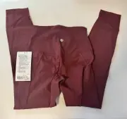 Lululemon Women's Align Pant 25” *Pockets Nulu LW5DCES RED MERLOT Size 6