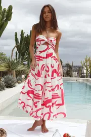 Carry A Tune Maxi Dress Red