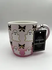 Cobwebs And Cauldrons Ghost And Bows Ombré Pink Mug Tik Tok Trending