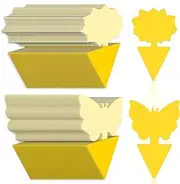40PCS Fruit Fly Sticky Traps - Effective Gnat Killer for Indoor & Outdoor Use - Yellow-Based Bug Traps for Houseplants, Kitchen, Garden