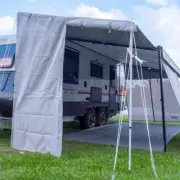 XTend Outdoors Mini BBQ Porch for RV Caravan Roll Out Awning with Shade Screen