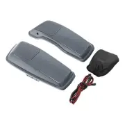 Fit For Harley Touring Road King 14-24 Gunship Gray 6x9" Saddlebag Speaker Lids